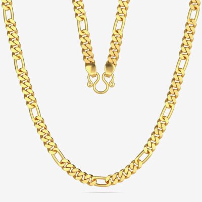 22K Gold Figaro Chain 22 Inches