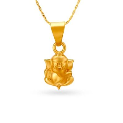 22K Gold Ganesha Pendant