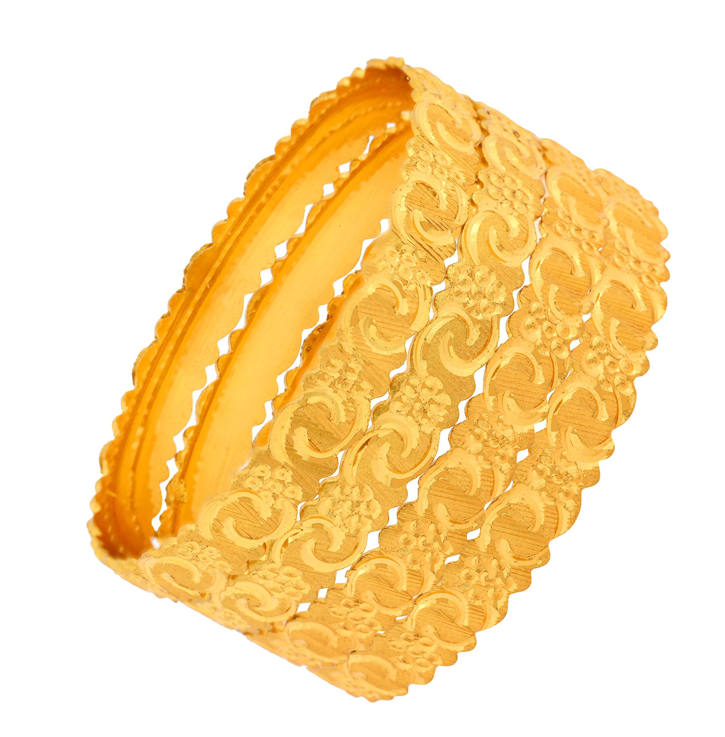 Broad Gold Finish Kada Bangle