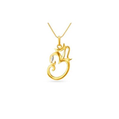 22K Gold Om Pendant