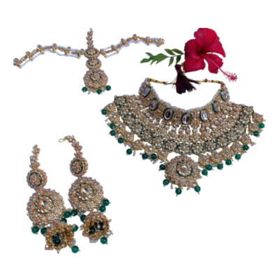 Grand Bridal Necklace Set with Maang Tikka