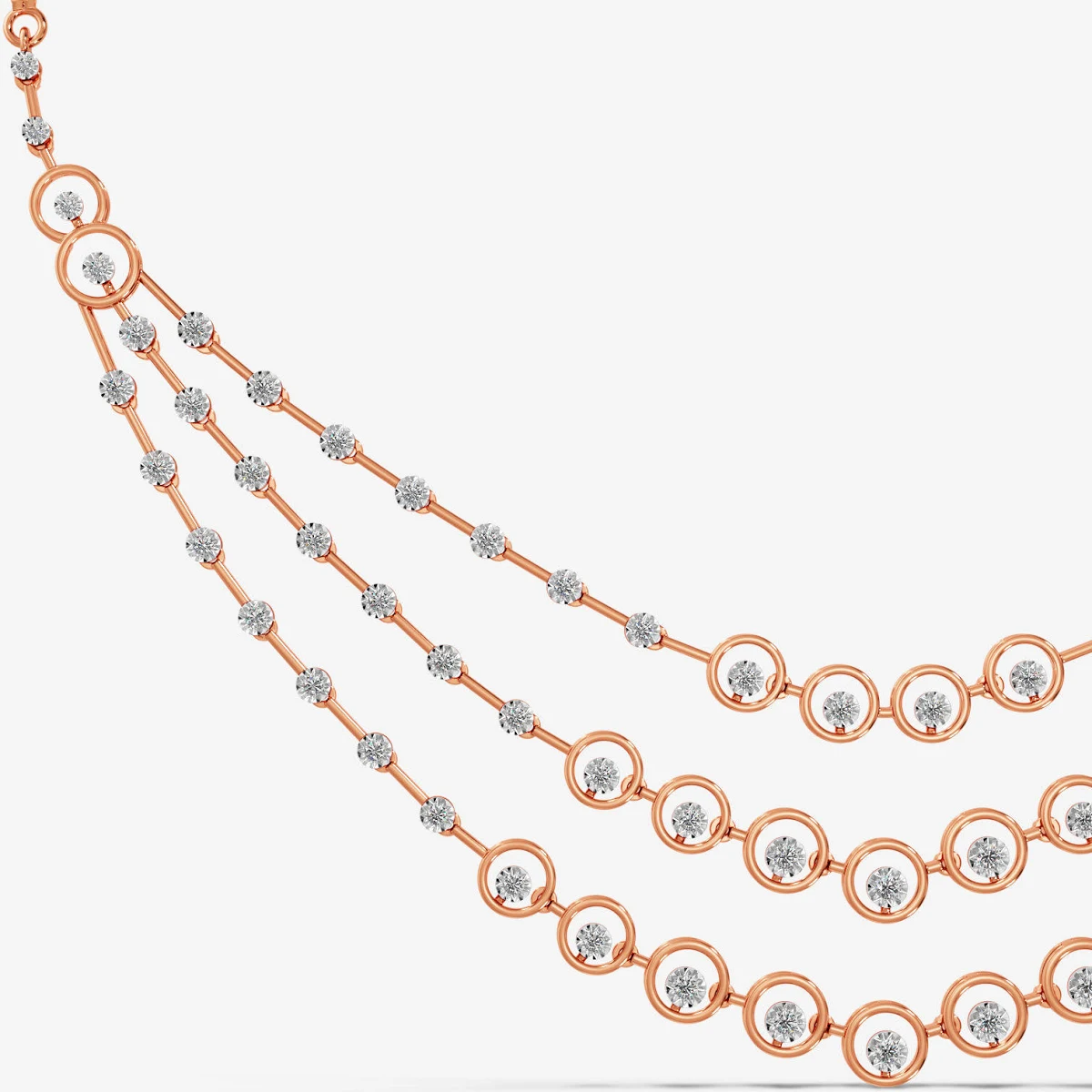 Layered Diamond Bridal Necklace