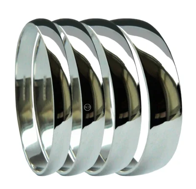 Platinum Couple Wedding Band Set