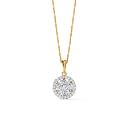 Princess Cut Solitaire Diamond Pendant