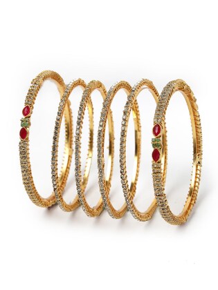 Slim Stone-Set Bangle Set of 6