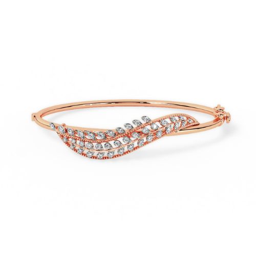 Diamond Floral Bangle Single