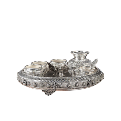 Pure Silver Pooja Thali Set